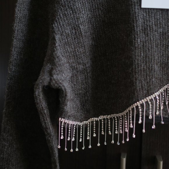 NWT GRAY JEWEL CROPPED TOP BLOGGERS FAV. - Picture 10 of 11